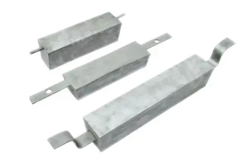 Bracket type aluminum anode