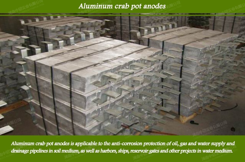 Aluminum crab pot anodes